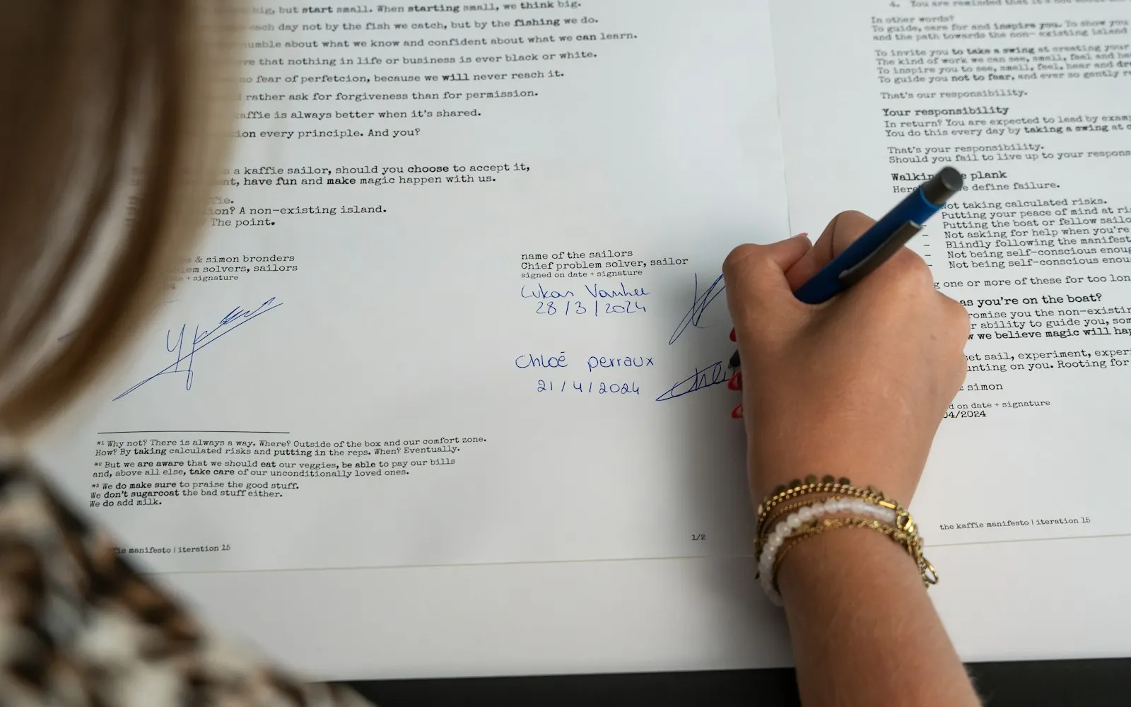 Assinatura do contrato